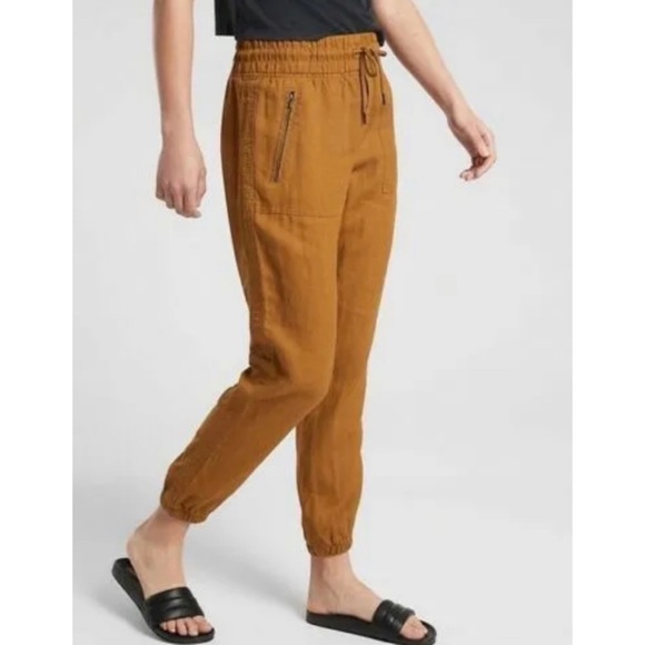 Athleta Pants - Athleta Cabo Linen Jogger Pants in Toasted Ochre